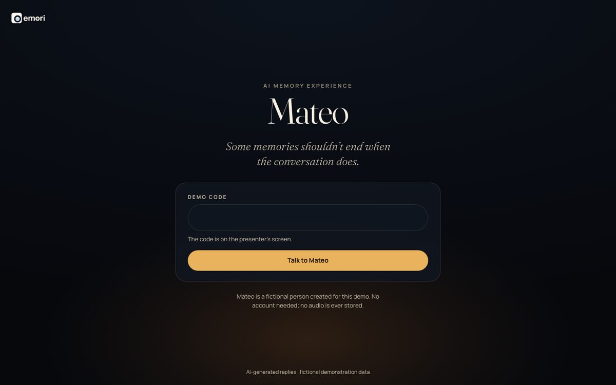 Mateo — Emori AI demo — case study
