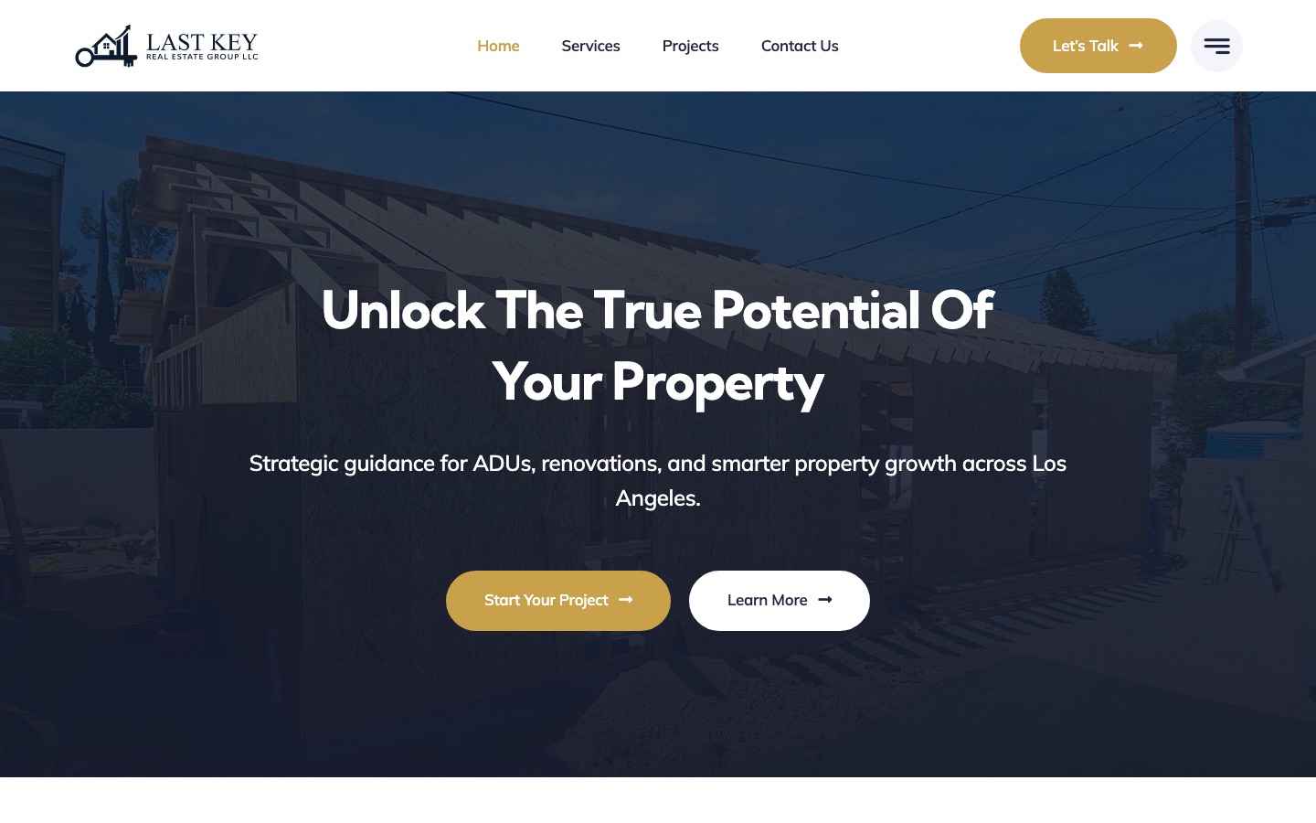 ADUs Now homepage screenshot